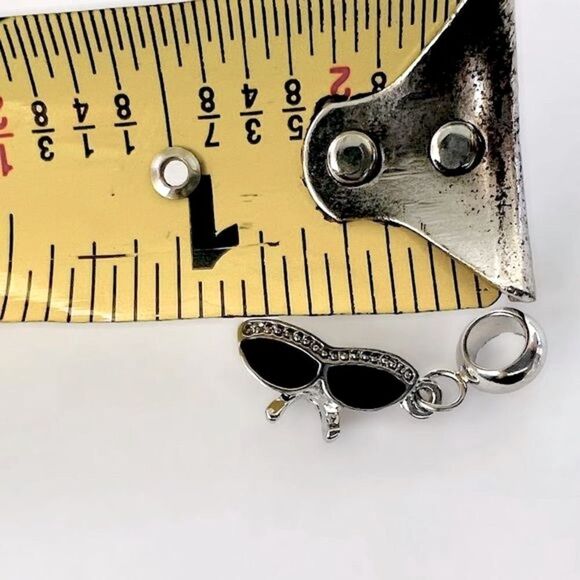 Silver Sunglasses Dangle Charm - Picture 2 of 2